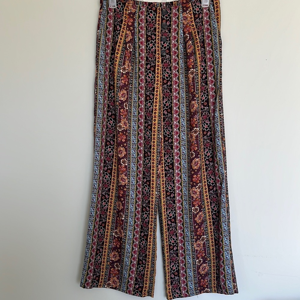 Multicolor Wide Leg Pants